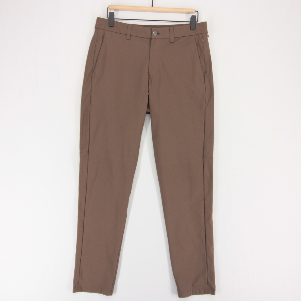 Lululemon Commission Pants Mens 31 Brown Warpstreme Slim Fit ABC Chinos - Picture 1 of 11